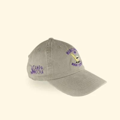 Gorra beige frase algodón
