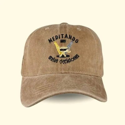Gorra beige algodon Gorra beige algodon bordada