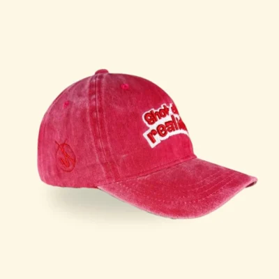 Gorra unisex roja algodón