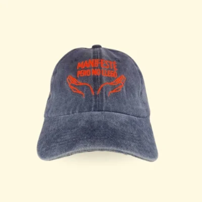 Gorra gris deslavada Gorra gris algodón frase