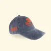 Gorra gris deslavada Gorra gris algodón frase